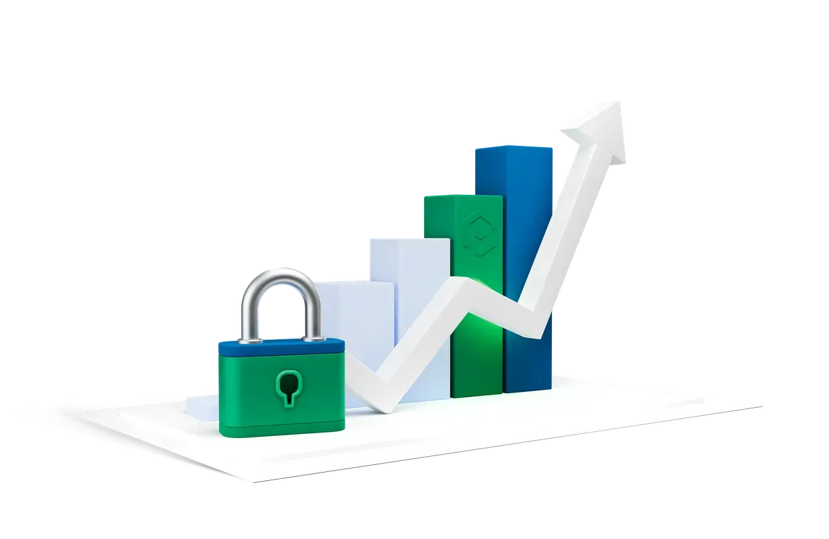 3D illustration of measurable security outcomes