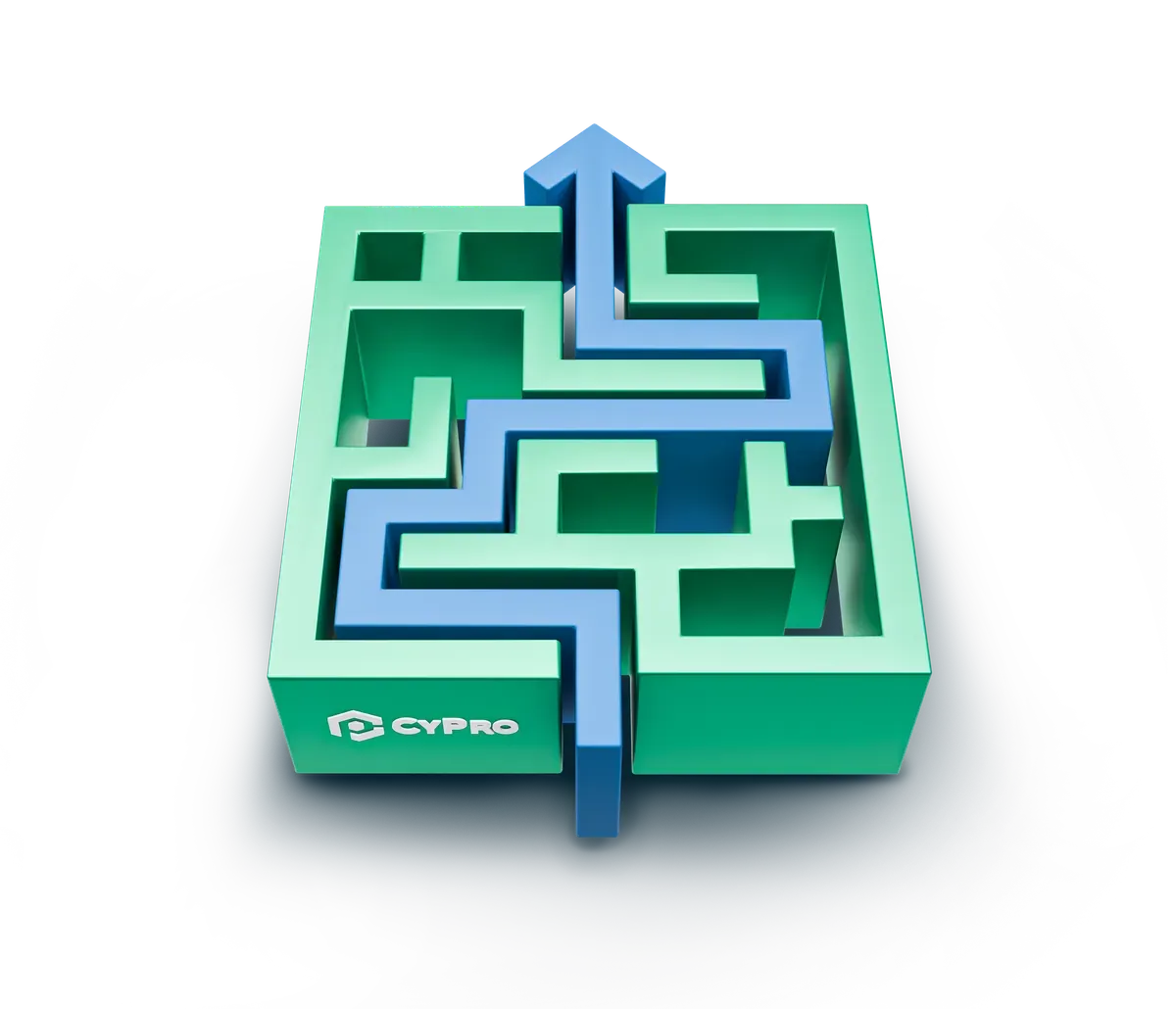 3D illustration of a strategic cyber security roadmap