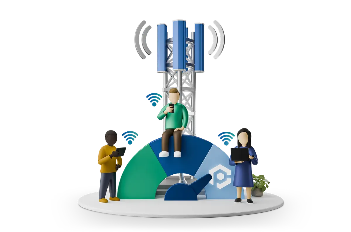 3D illustration of the CyPro team of security specialists